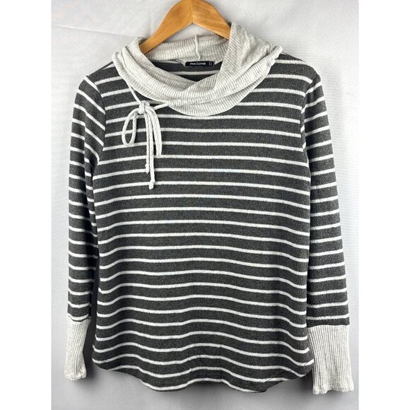 Pink Clover Womens Striped Cowl Neck Sweater Medium - Picture 1 of 3